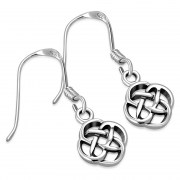 Plain Silver Celtic Knot Dangle Earrings, ep267/h